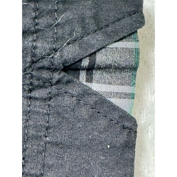 Men Black Short Sleeve Button Down Plaid Accents Rocawear Size Xl Dbl Pockets - Picture 6 of 11